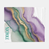 Mardi Gras New Orleans Alcohol Ink Fleece Deken (Voorkant (Horizontaal))