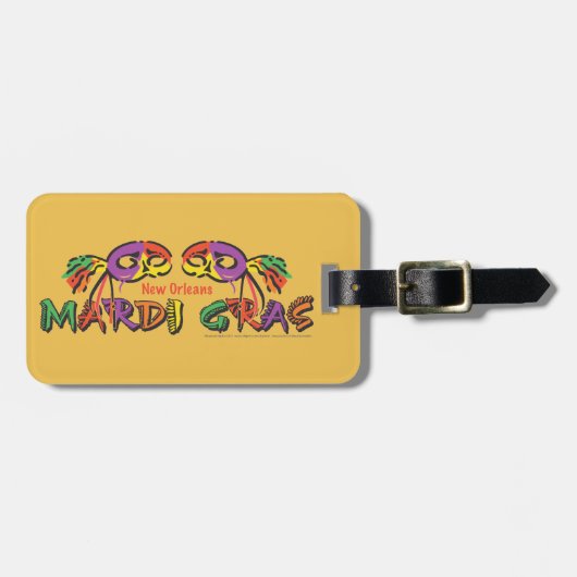 Mardi Gras New Orleans Bagagelabel (Voorkant horizontaal)