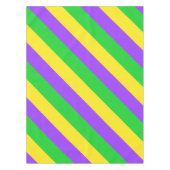 Mardi Gras New Orleans Carnaval Stripes Kleurrijk Tafelkleed (Voorkant)
