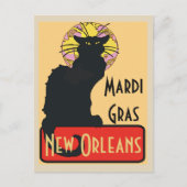 Mardi Gras New Orleans Chat Noir Edit Text Poster Briefkaart (Voorkant)