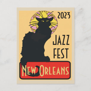 Mardi Gras New Orleans Chat Noir Edit Text Poster Briefkaart