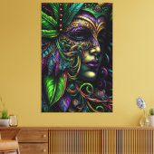 Mardi Gras, New Orleans, Fat Tuesday, NOLA Canvas Afdruk (Insitu (Woonkamer))