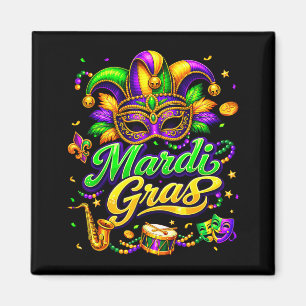 Mardi Gras New Orleans Feest Design Magneet