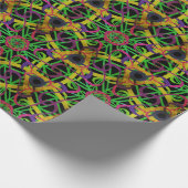 Mardi Gras New Orleans Festive Gold Rings Cadeaupapier (Hoek)