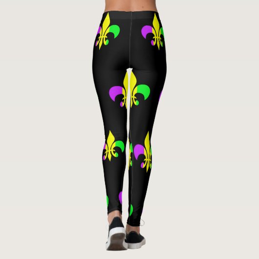 Mardi Gras New Orleans Fleur-de-Lis Leggings (Achterkant)