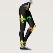Mardi Gras New Orleans Fleur-de-Lis Leggings (Rechts)