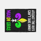 Mardi Gras New Orleans Funny Football Gift Fleece Deken (Voorkant (Horizontaal))