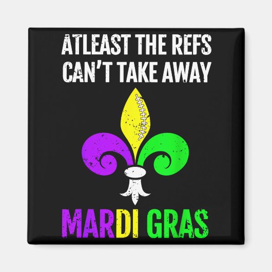 Mardi Gras New Orleans Funny Football Gift  Magneet (Voorkant)