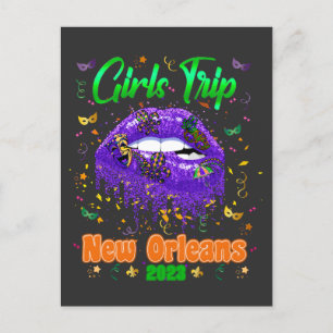Mardi Gras New Orleans Girls Briefkaart