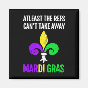 Mardi Gras New Orleans Gras Grappig Voetbal Gift Magneet