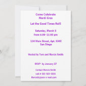 Mardi Gras New Orleans Historic Street Kaart (Achterkant)