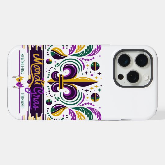 Mardi Gras New Orleans iPhone Hoesje (Achterkant horizontaal)