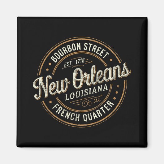 Mardi Gras New Orleans Louisiana Bourbon Street So Magneet (Voorkant)