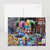 Mardi Gras New Orleans, Louisiana Briefkaart (Voorkant / Achterkant)