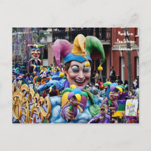 Mardi Gras New Orleans, Louisiana Briefkaart