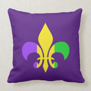 Mardi Gras New Orleans Louisiana Fleur-de-Lis Kussen