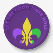Mardi Gras New Orleans Louisiana Fleur-de-Lis Papieren Bordje (Voorkant)