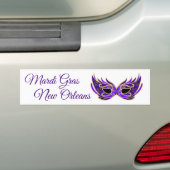 Mardi Gras New Orleans Masker Bumpersticker (Op auto)