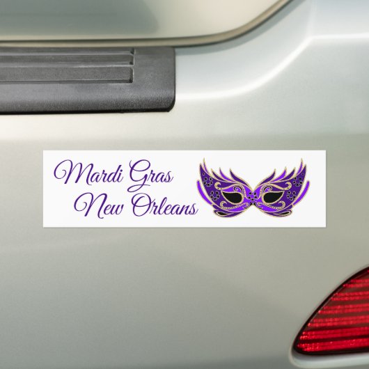 Mardi Gras New Orleans Masker Bumpersticker (Op auto)