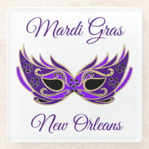 Mardi Gras New Orleans Masker Glazen Onderzetter