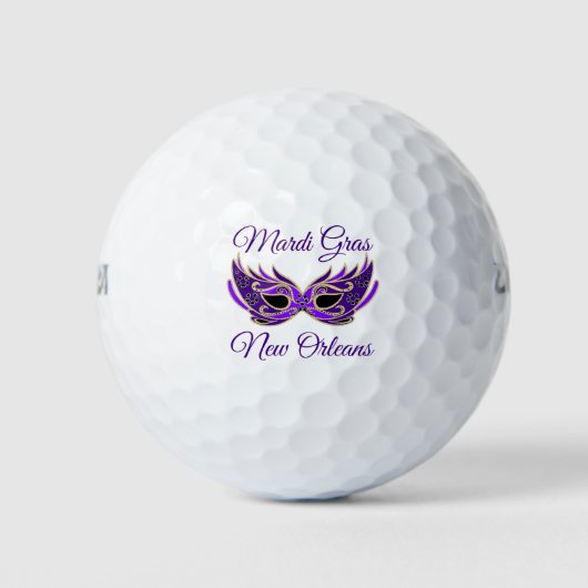 Mardi Gras New Orleans Masker Golfballen (Voorkant)