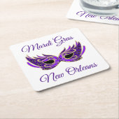 Mardi Gras New Orleans Masker Kartonnen Onderzetters (Schuin)