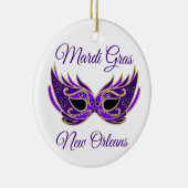 Mardi Gras New Orleans Masker Keramisch Ornament (Rechts)