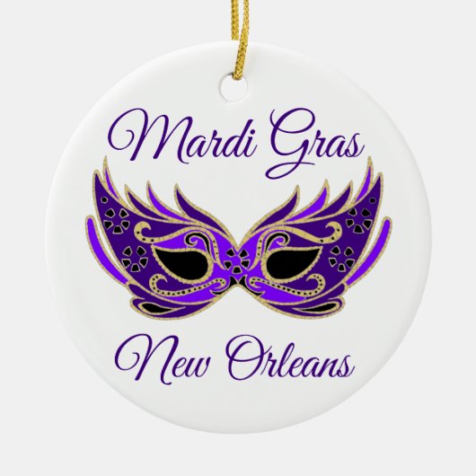 Mardi Gras New Orleans Masker Keramisch Ornament (Voorkant)