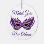Mardi Gras New Orleans Masker Keramisch Ornament (Links)