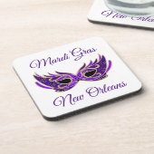 Mardi Gras New Orleans Masker Onderzetter (Linkerzijde)