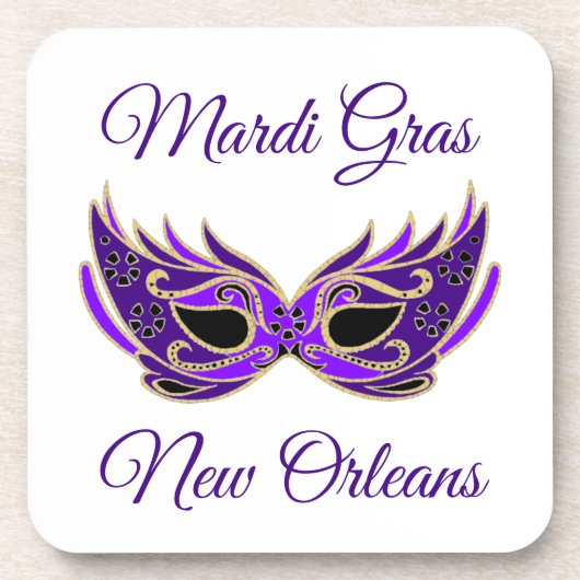 Mardi Gras New Orleans Masker Onderzetter (Voorkant)