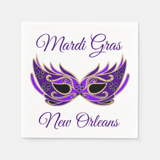 Mardi Gras New Orleans Masker Servetten (Voorkant)