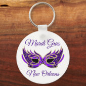 Mardi Gras New Orleans Masker Sleutelhanger (Voorkant)