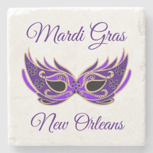 Mardi Gras New Orleans Masker Stenen Onderzetter