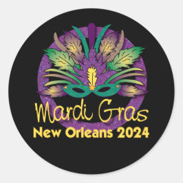Mardi Gras New Orleans Masker Sticker - 2024