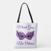 Mardi Gras New Orleans Masker Tote Bag (Achterkant)