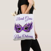 Mardi Gras New Orleans Masker Tote Bag (Dichtbij)