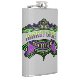 Mardi Gras New Orleans paarse Acryl Tumbler Heupfles