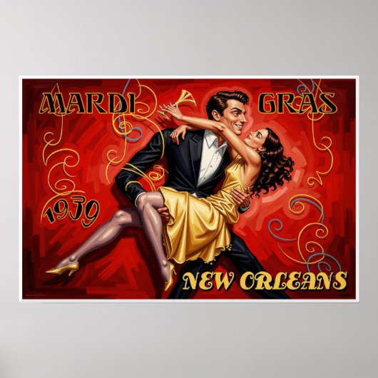 Mardi Gras New Orleans poster (Voorkant)