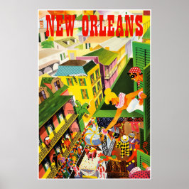 Mardi Gras New Orleans-reisposter. Poster