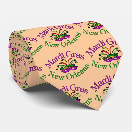 Mardi Gras New Orleans Stropdas (Opgerold)