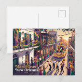 Mardi Gras New Orleans, VS Briefkaart (Voorkant / Achterkant)