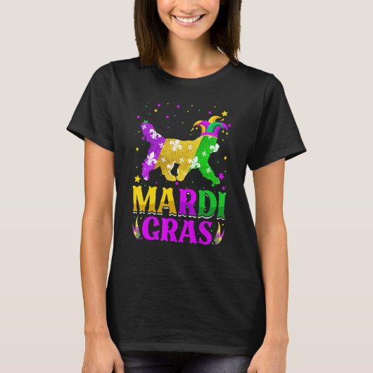 Mardi Gras Newfoundland Dog Lover Carnival Jester_ T-shirt (Voorkant)