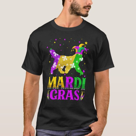 Mardi Gras Newfoundland Dog Lover Carnival Jester_ T-shirt (Voorkant)