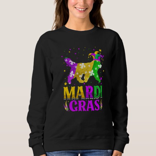 Mardi Gras Newfoundland Dog Lover Carnival Jester  Trui (Voorkant)