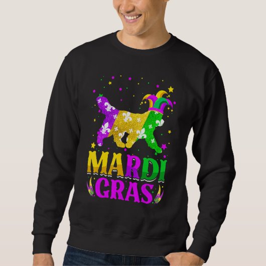 Mardi Gras Newfoundland Dog Lover Carnival Jester Trui (Voorkant)