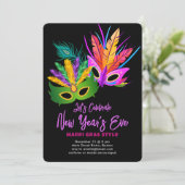 Mardi Gras Nieuwjaarsfeest Kaart (Staand voorkant)