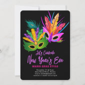 Mardi Gras Nieuwjaarsfeest Kaart (Voorkant)