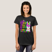 Mardi Gras No Prob Llama Alpaca Funny Carnival Cos T-shirt (Voorkant volledig)