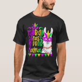 Mardi Gras No Prob Llama Alpaca Funny Carnival Cos T-shirt (Voorkant)